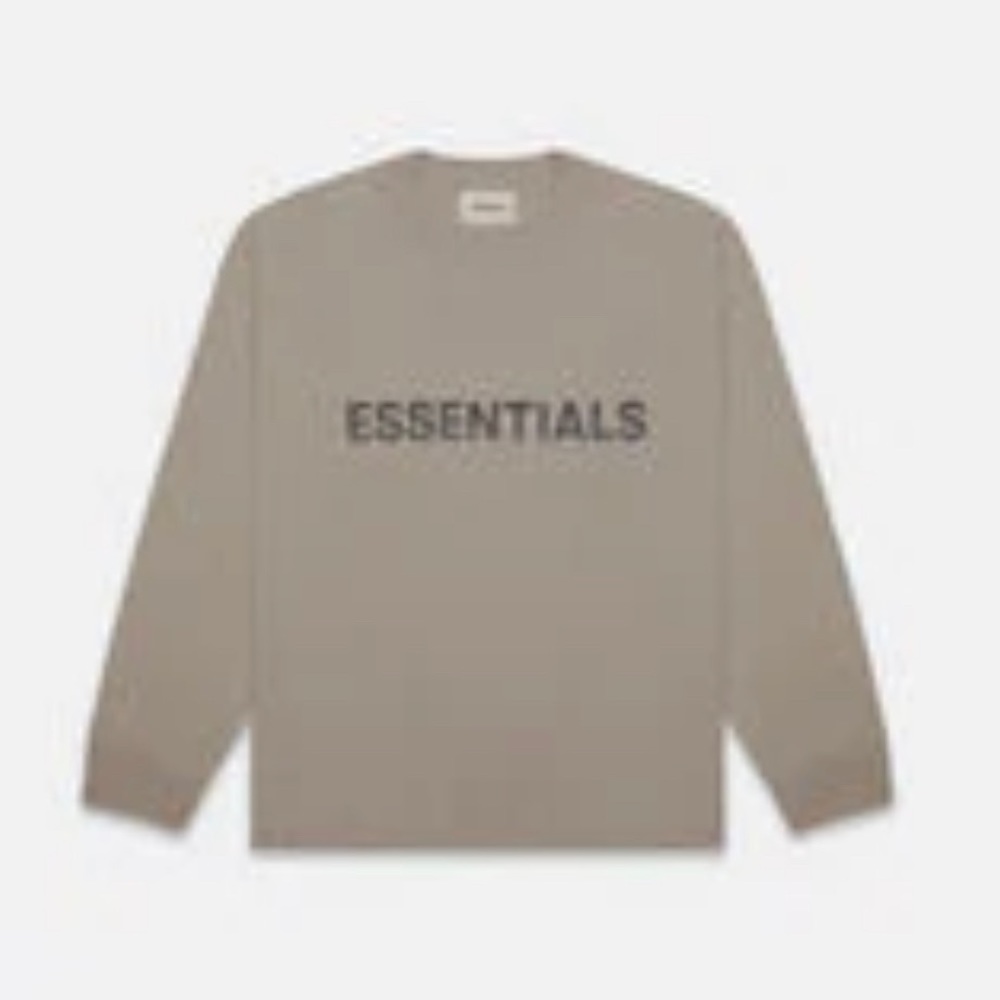Fear of God Essentials Unisex Taupe Long Sleeve T